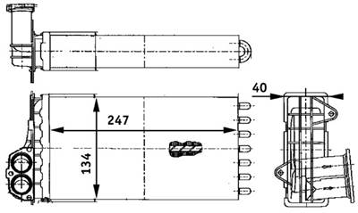 MAHLE AH 88 000P - Hőcserélő, belső tér fűtés CITROËN PEUGEOT