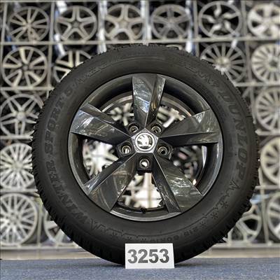 (3253) Skoda 16 gyári alufelni felni, 5x112, 215/60 téli gumi, Superb