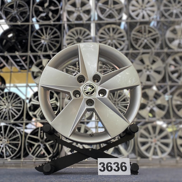 (3636) Skoda 16 gyári alufelni felni, 5x112, Octavia 1. kép