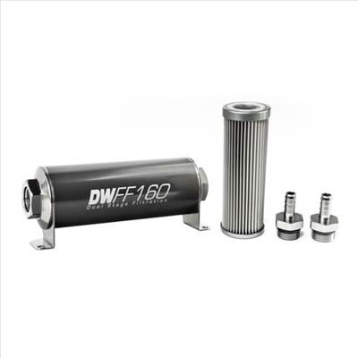DeatschWerks üzemanyagszűrő 10 mikronos 3/8" 160mm