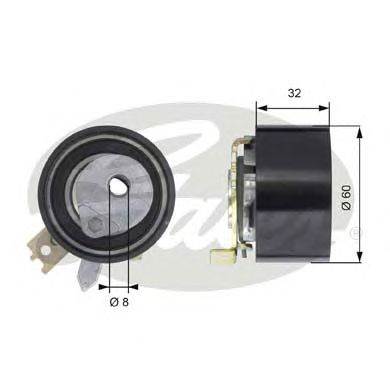 GATES T43014 - vezérműszíj feszítő DACIA NISSAN RENAULT SUZUKI