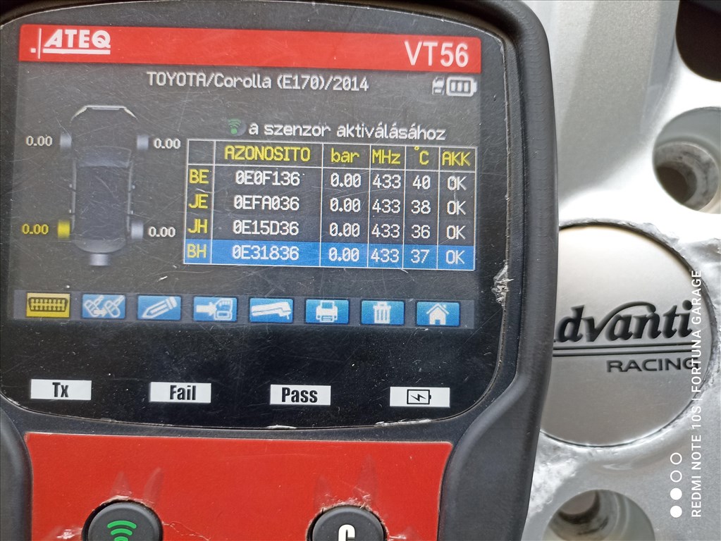 5x114,3 16" Advanti 'Nepa' használt alufelni garnitúra +TPMS (Toyota) 9. kép