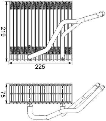 MAHLE AE 38 000S - klíma párologtató AUDI SEAT SKODA VW VW (FAW)