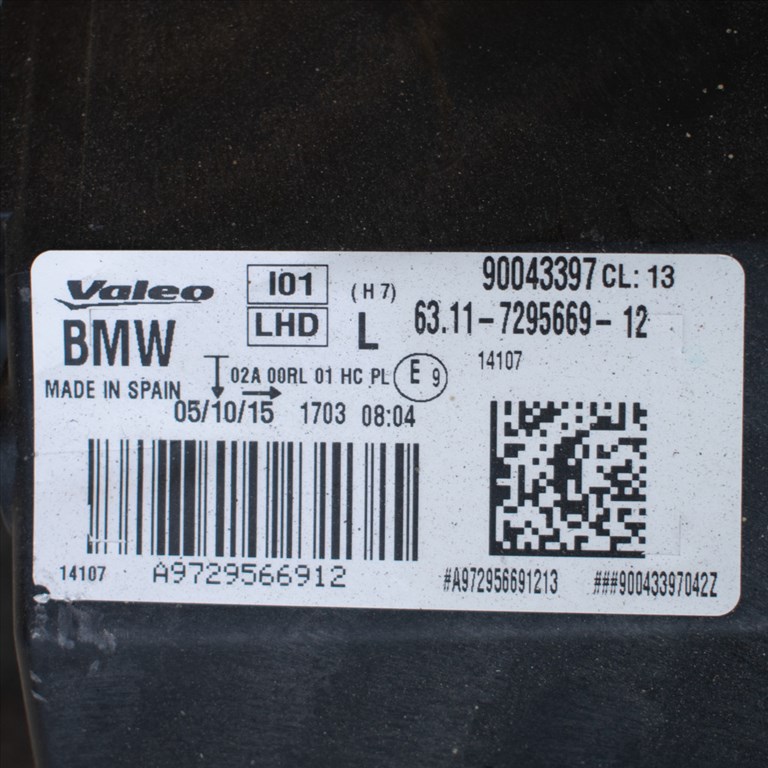 BMW i3 I01 bal elsõ H7 fényszóró  3. kép