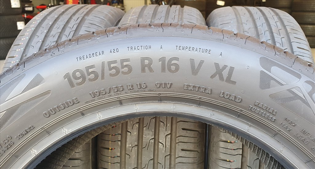 Új/demó Continental EcoContact 195/55 R16 nyári gumi 4db 2023.  /G395. 2. kép