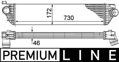 töltőlevegő-hűtő MAHLE CI 386 000P for NISSAN, OPEL, RENAULT, VAUXHALL