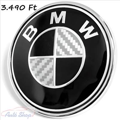 BMW Embléma FEKETE-FEHÉR Carbon 82, 74mm, 78mm Minőségi termék 
