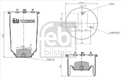 FEBI BILSTEIN 102808 - Légrugó rugótömb IVECO