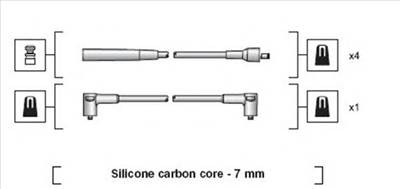 MAGNETI MARELLI 941318111251 - gyújtókábel szett VW