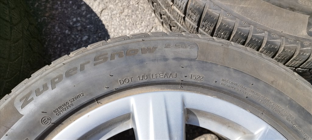 Audi 16" gyári alufelni 5×112 osztókörrel használható téli gumikkal eladó! 4. kép