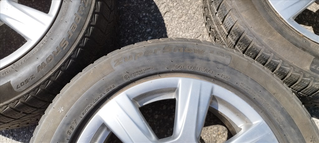 Audi 16" gyári alufelni 5×112 osztókörrel használható téli gumikkal eladó! 6. kép