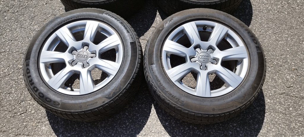 Audi 16" gyári alufelni 5×112 osztókörrel használható téli gumikkal eladó! 3. kép