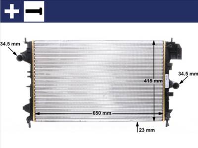 MAHLE CR 8 000S - Vízhűtő (Hűtőradiátor) FIAT OPEL VAUXHALL