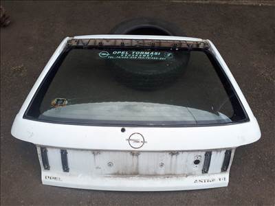 Opel Astra F 1998 , 5 ajtós fehér csomagtérajtó üveggel E474  SZÍNKÓD