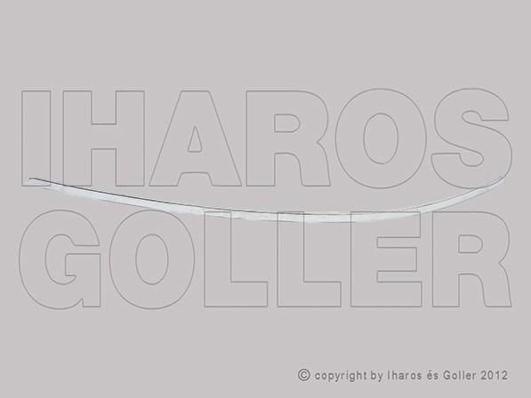 Mercedes E 2006-2009 W211 - Hátsó lökhárító díszléc bal, króm 1. kép