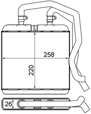 MAHLE AH 12 000S - Hőcserélő, belső tér fűtés IVECO