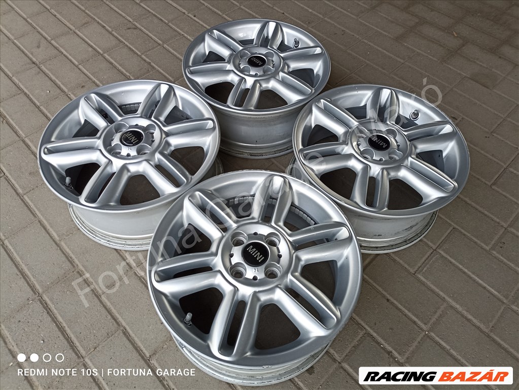 4x100 16" Mini Cooper használt alufelni garnitúra +TPMS 2. kép
