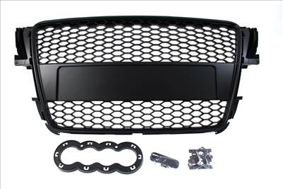 MTUNING Audi A5 8T RS-stílusú fekete hűtőrács 07-10 PDC