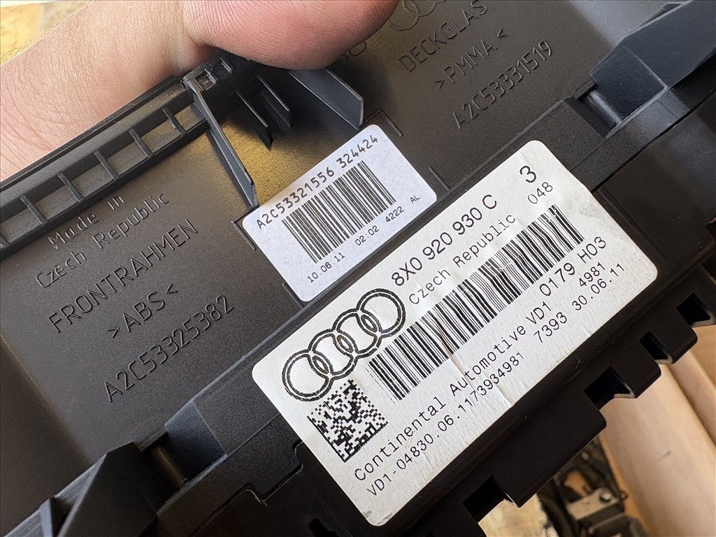 Audi A1 (8X) óracsoport  8x0920930c 1. kép