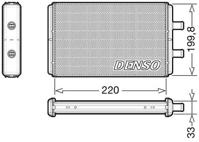 Hőcserélő, belső tér fűtés DENSO DRR12016 for IVECO