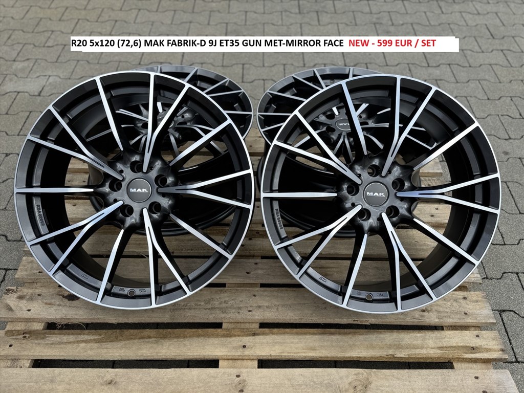 R20 5x120 (72,6) MAK FABRIK-D 9J ET35 GUN MET-MIRROR FACE  új alufelnik felnik 1. kép