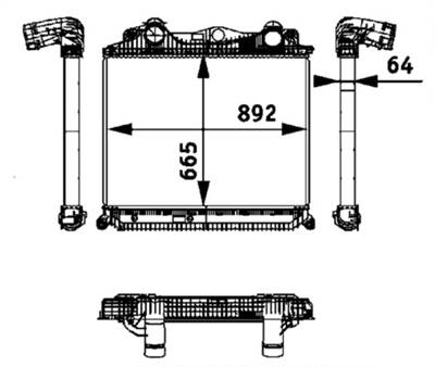 MAHLE CI 119 000P - töltőlevegő-hűtő MAN