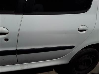 Peugeot 206 Bal Hátsó Ajtó Fehér