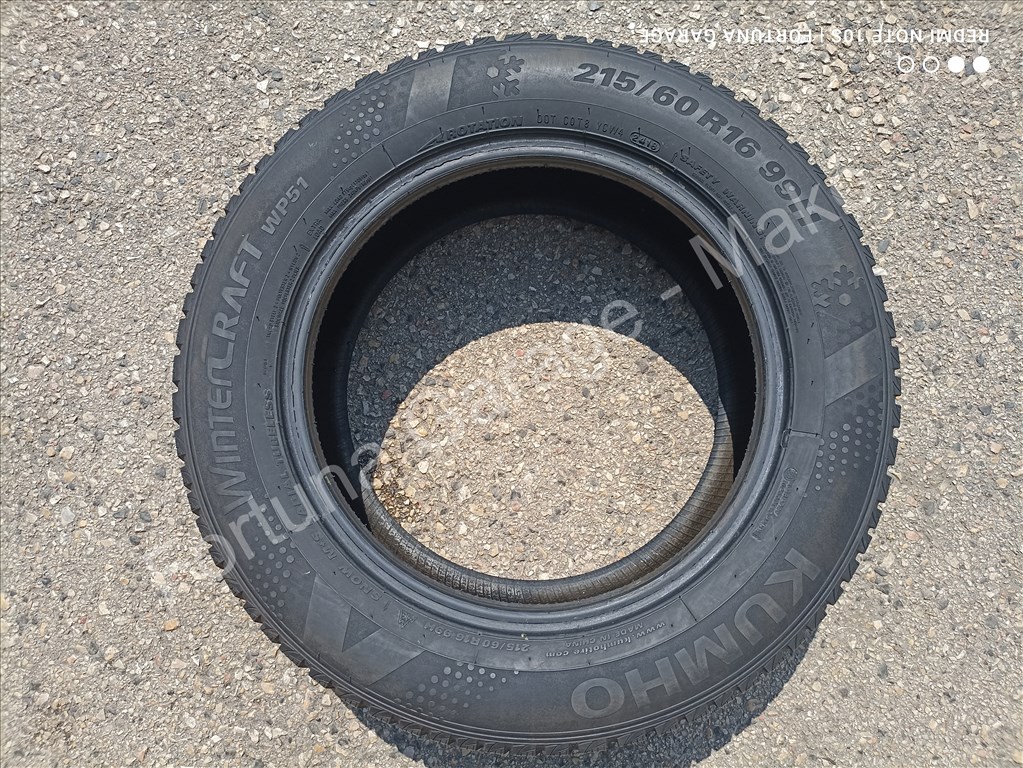 215/60 R16" Kumho használt téli gumik 3. kép
