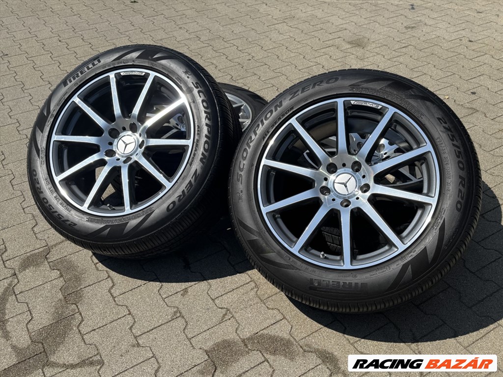 R20 5x130 Original Mercedes AMG G-Class W463 9.5J ET35 OE A4634011800 + 275/50 + TPMS  2. kép