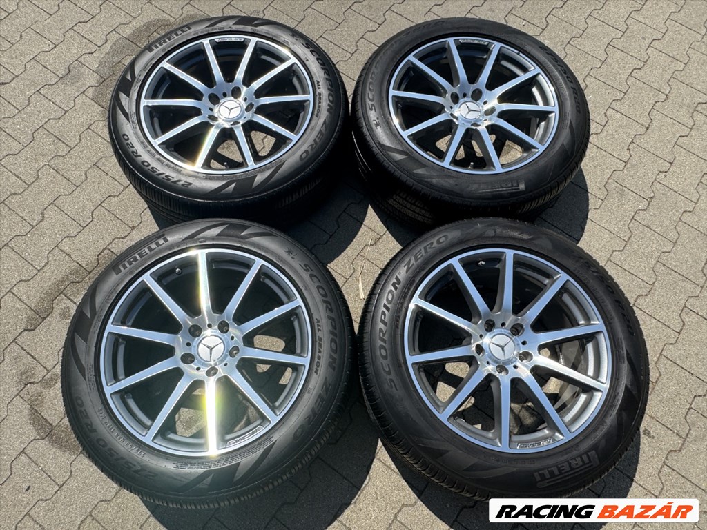 R20 5x130 Original Mercedes AMG G-Class W463 9.5J ET35 OE A4634011800 + 275/50 + TPMS  3. kép