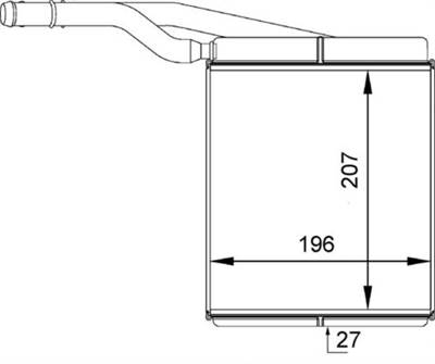MAHLE AH 143 000P - Hőcserélő, belső tér fűtés FORD