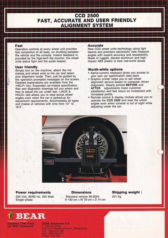 BEAR CCD 2 fejes futóműállító műszer eladó 2. kép