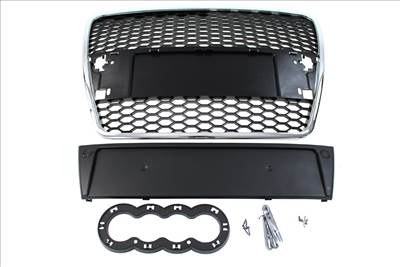 MTUNING Grill Audi A6 C6 RS-stílus króm-fekete