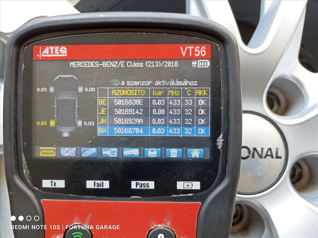 5x112 17" Ronal R61 újszerű alufelni garnitúra +TPMS (Mercedes) 9. kép