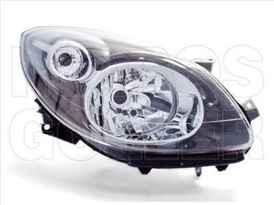 Renault Twingo 2007-2011 - FSZ H4 jobb, fekete házas (motoros) DEPO