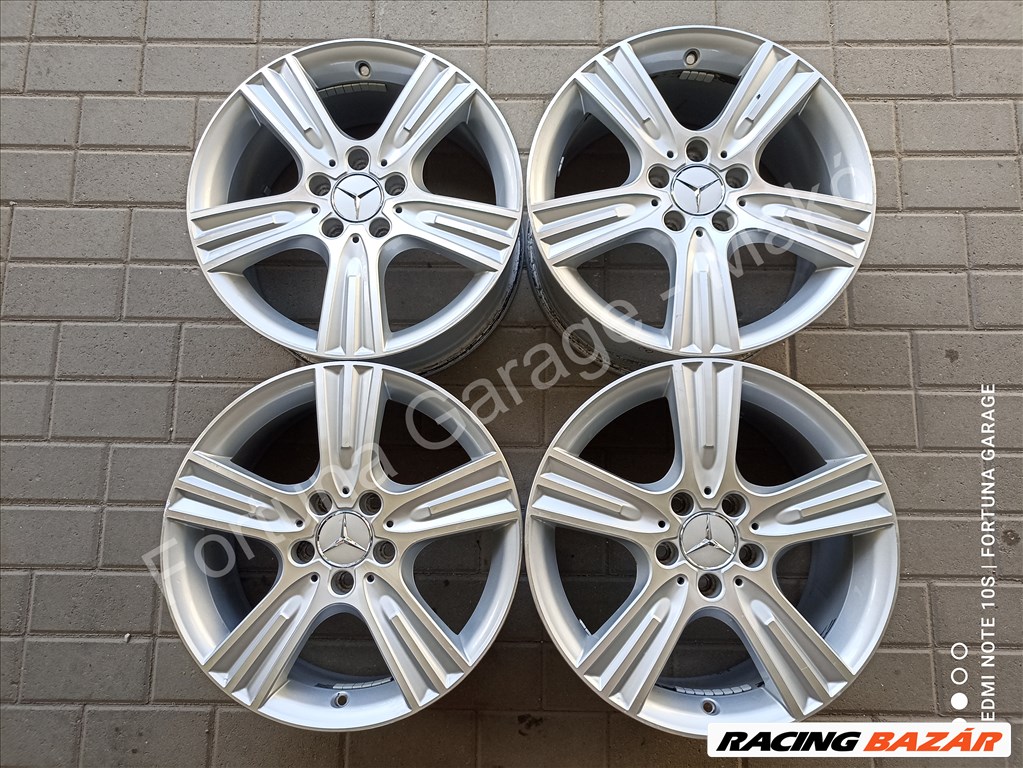 5x112 17" Mercedes-Benz (W204) kétszéles használt alufelni garnitúra 1. kép