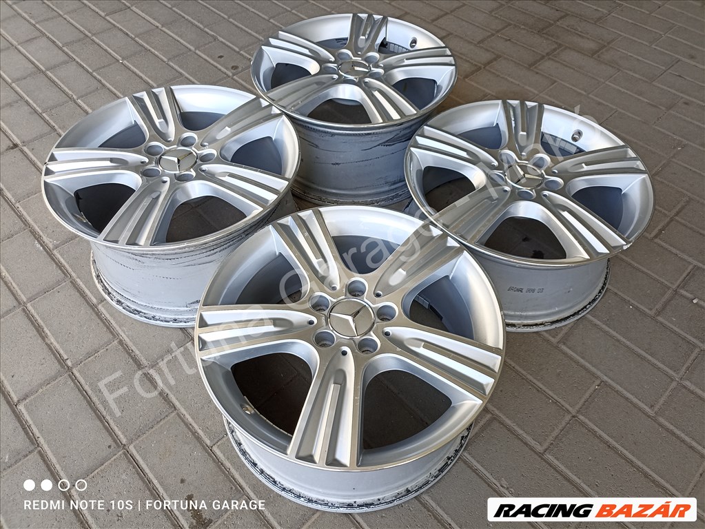 5x112 17" Mercedes-Benz (W204) kétszéles használt alufelni garnitúra 2. kép