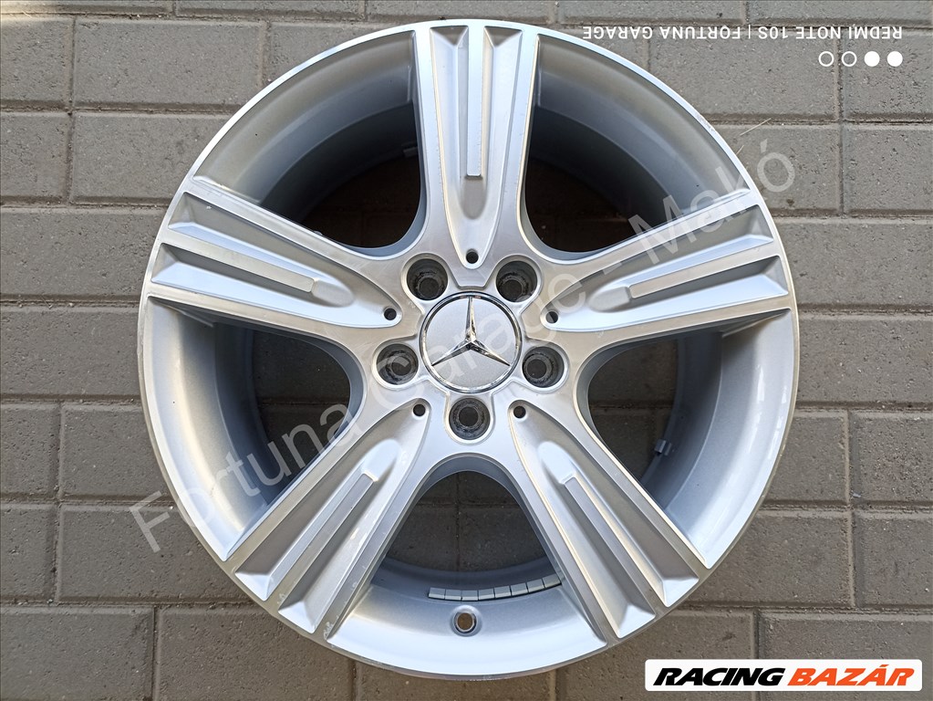5x112 17" Mercedes-Benz (W204) kétszéles használt alufelni garnitúra 3. kép