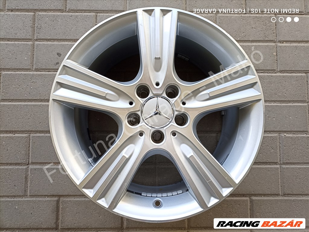 5x112 17" Mercedes-Benz (W204) kétszéles használt alufelni garnitúra 6. kép