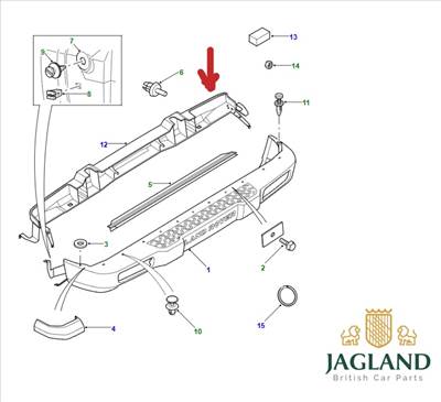 Land Rover Discovery 2 hátsó lökhárító belső merevítő  dqe000040