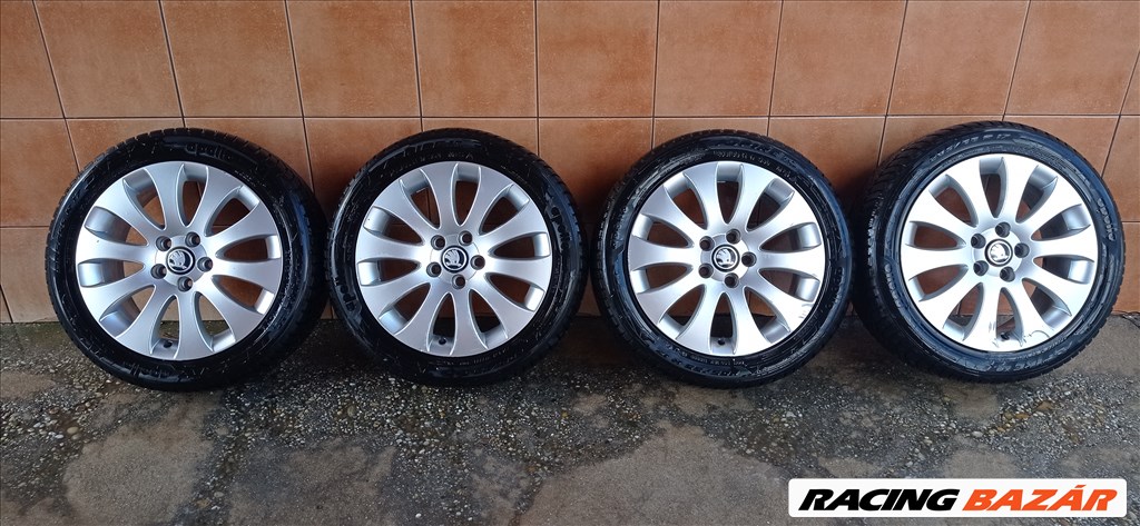 SKODA SUPERB 17" ALUFELNI 5X112 TÉLI 205/55R17 GUMIVAL OLCSÒN!!! 1. kép