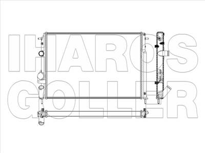 Renault Megane 1999-2002 - Vízhűtő 583x414x23mm Nissens