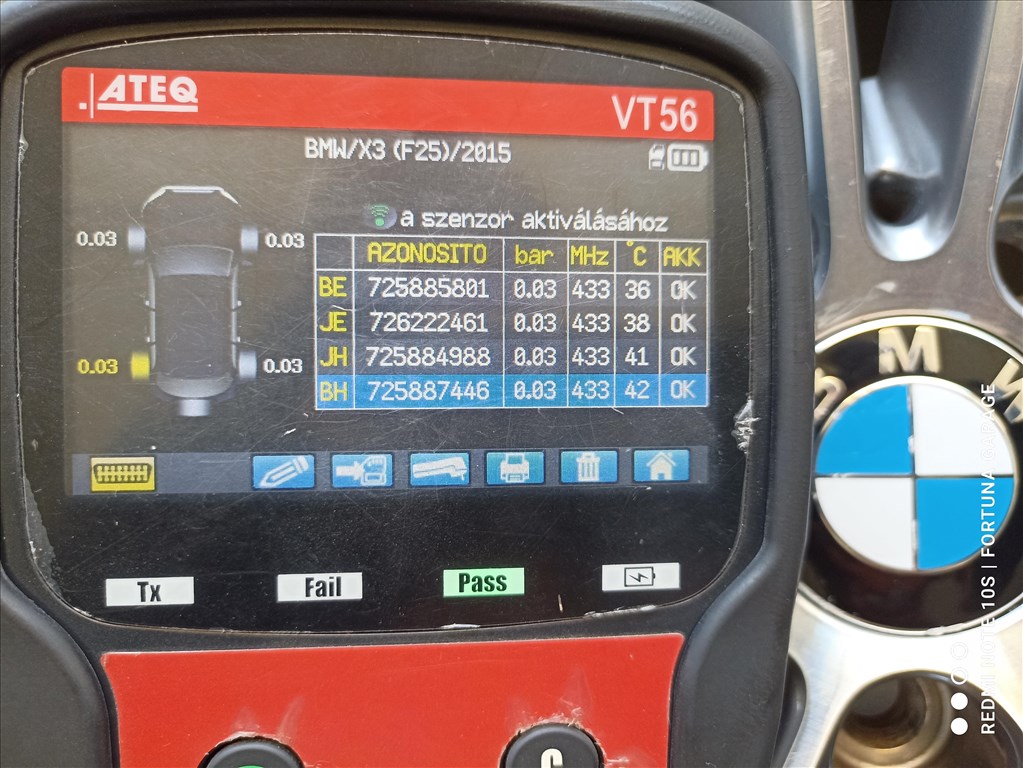 5x120 19" BMW Style 608 kétszéles felújított alufelni garnitúra + TPMS 7. kép