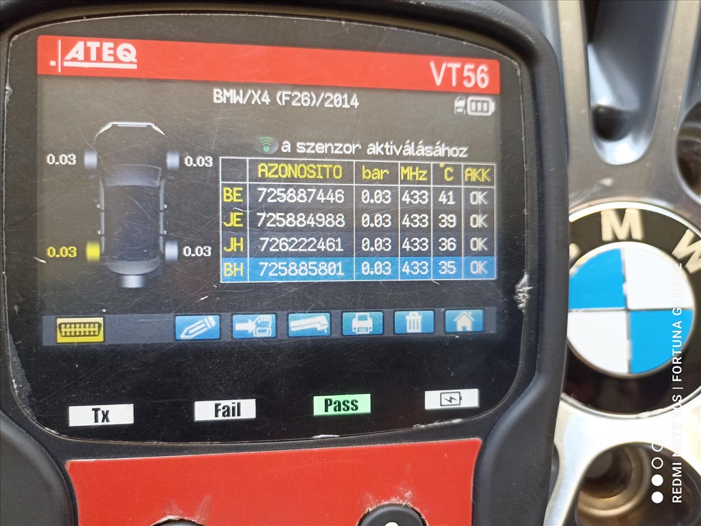 5x120 19" BMW Style 608 kétszéles felújított alufelni garnitúra + TPMS 8. kép