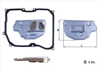MAHLE HX 256D - hidraulikus szűrő, automatikus váltó SEAT SKODA VW