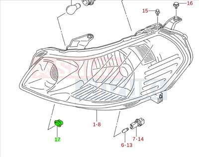 Suzuki SX4 fényszóró patent 35153-75H00