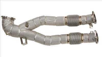 TurboWorks Leömlő Audi RSQ3 F3 TTRS 8J RS3 8P 2.5 TFSI hővédő lemezzel