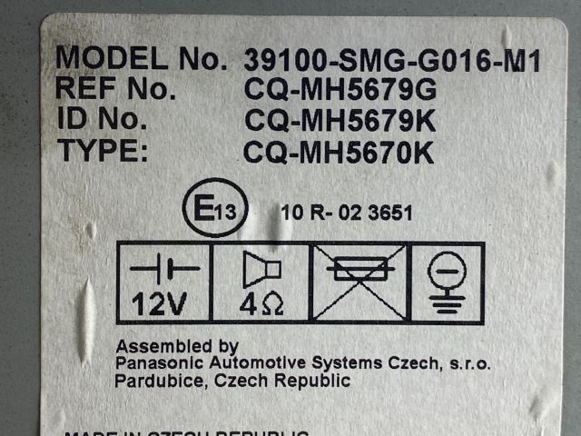 HONDA CIVIC VIII Rádió / CD 6. kép