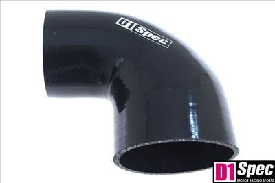 Szilikon szűkítő könyök D1Spec Fekete 90 fok 76-89mm