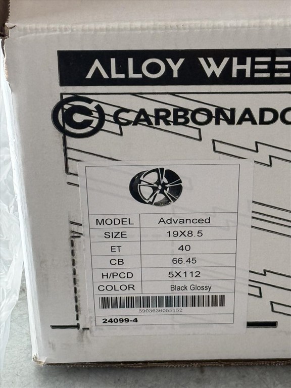 R19 5x112 (66,45) Carbonado Advanced BG 8.5J ET40 új alufelnik felnik 7. kép
